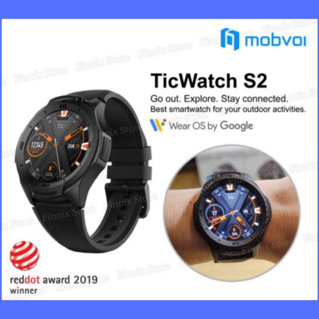 Mobvoi TicWatch S2 - Jam Tangan pintar dengan GPS