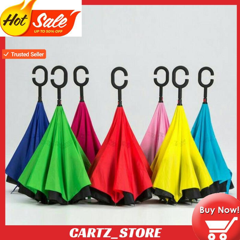 Agen Payung Lipat Terbalik Motif Bunga Dan Motif Polos Size 89x117x8 Cm Bahan Fiber Dan Plastik Gagang C 59XVJecwQD7gz