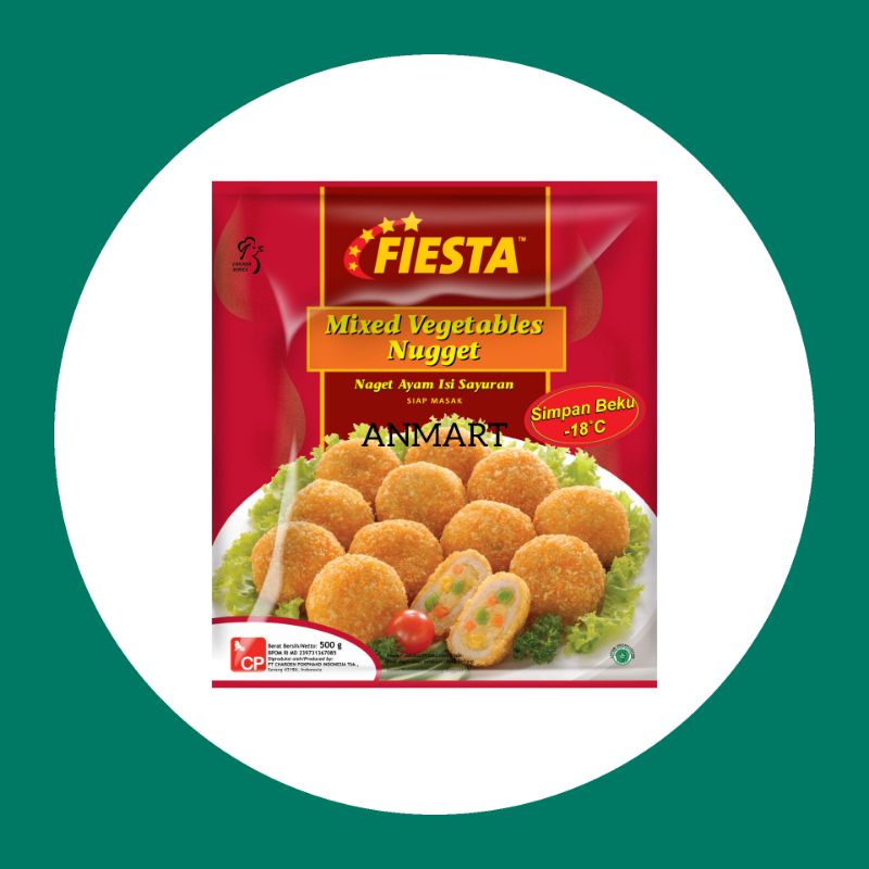 

ANMART | 500gr FIESTA MIXED VEGETABLES NUGGET | Frozen Food | Sayur Online