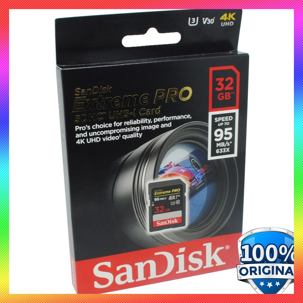 GS8 SanDisk Extreme Pro SDHC Card UHS-I U3 Class 10 4K (95MB/s) 32GB - SDSDXXG-032G-GN4IN