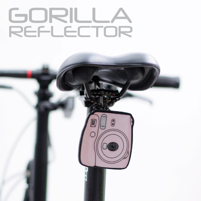 Dijual reflektor sepeda bentuk gambar kamera camera polaroid pink Murah