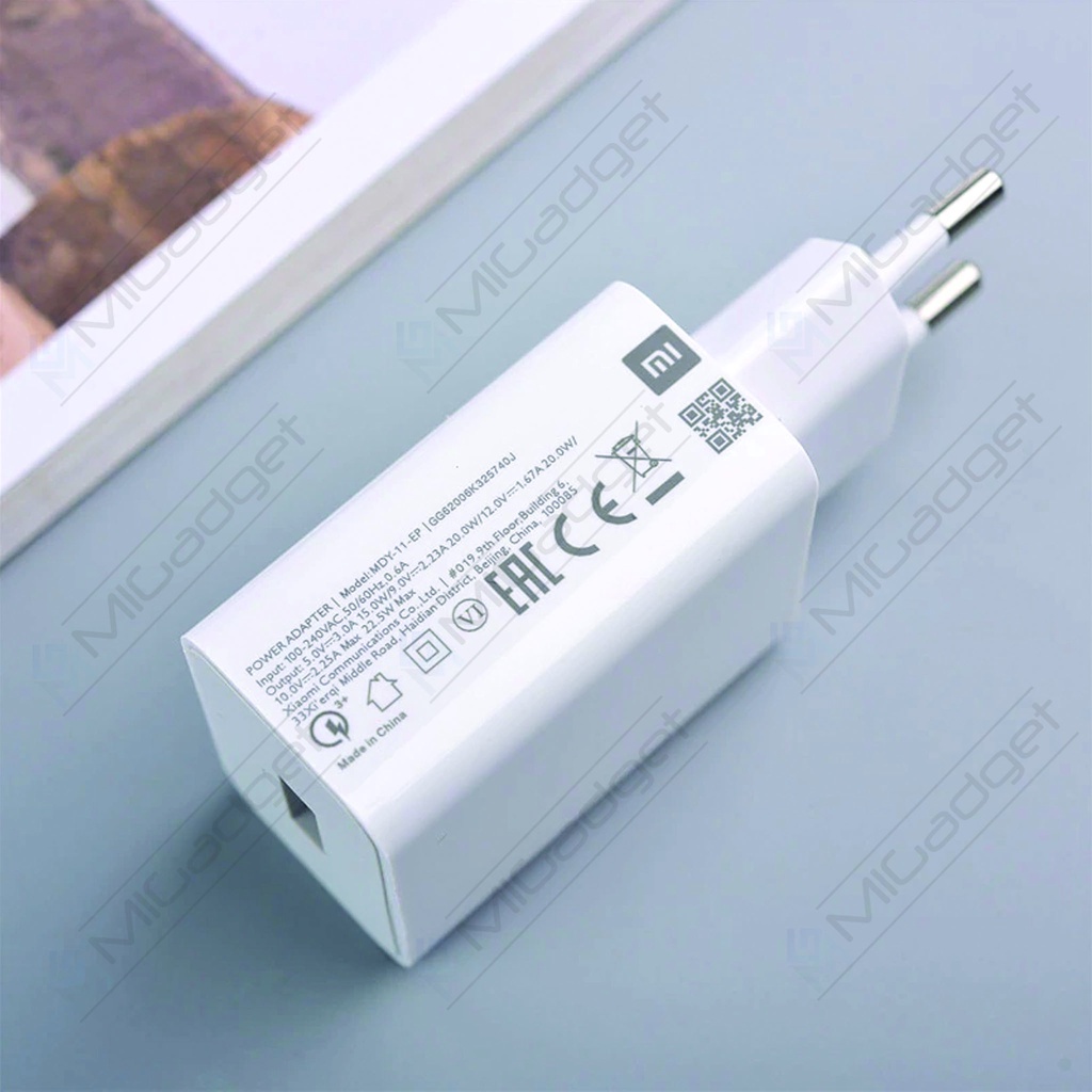 USB Charger 22.5W QC 3.0 MDY-11-EP Colokan Standar Indonesia Kabel Type C