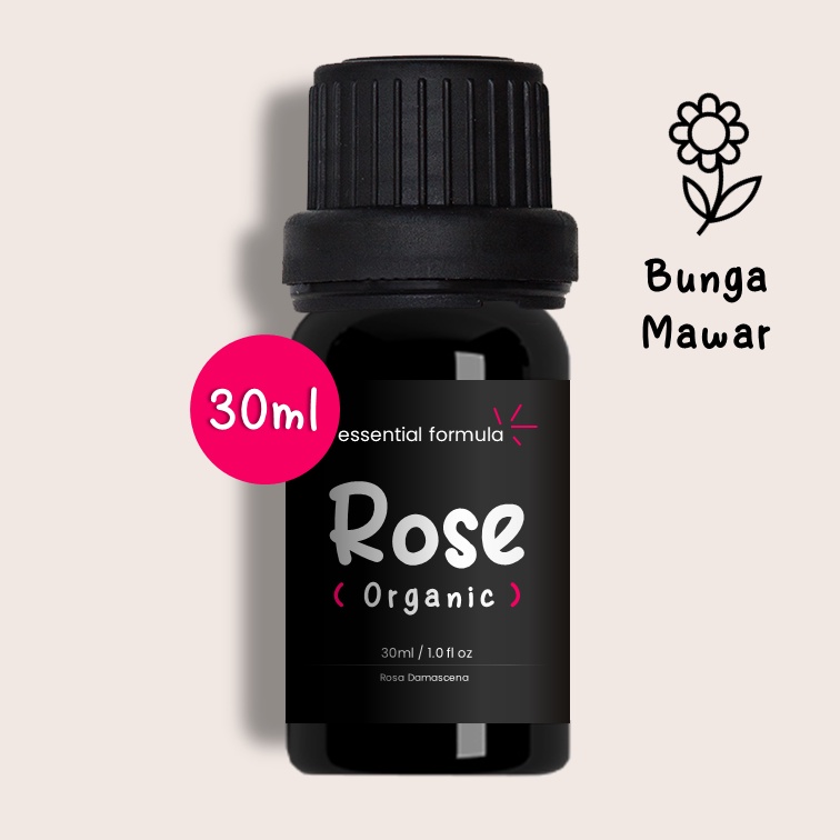 30ml Organic Rose Essential Oil Bunga Mawar Murni 100%