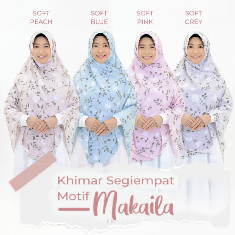 HIJAB HAYURI KHIMAR SEGIEMPAT MOTIF MAKAILA Hijabhayuri
