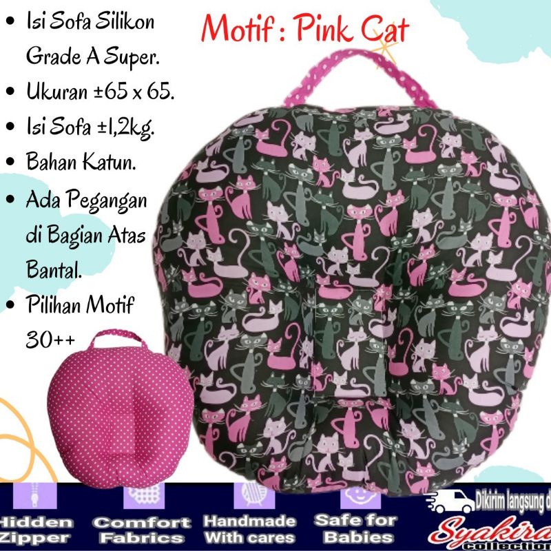 Bantal sofa Bayi motif segitiga biru