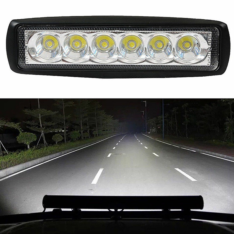 Deid Lampu Sorot Kabut LED 18W 6 Untuk Mobil SUV Truk Offroad 4WD UTE