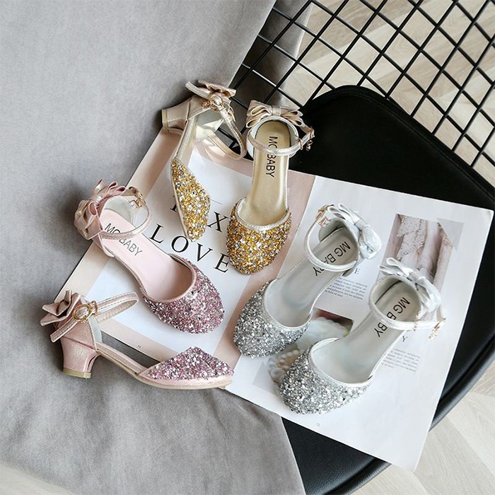 Sepatu Pesta Low Heels Cantik Anak Perempuan Blink Party Shoe Girl Cewek Korean Fashion (ZH-SS121)