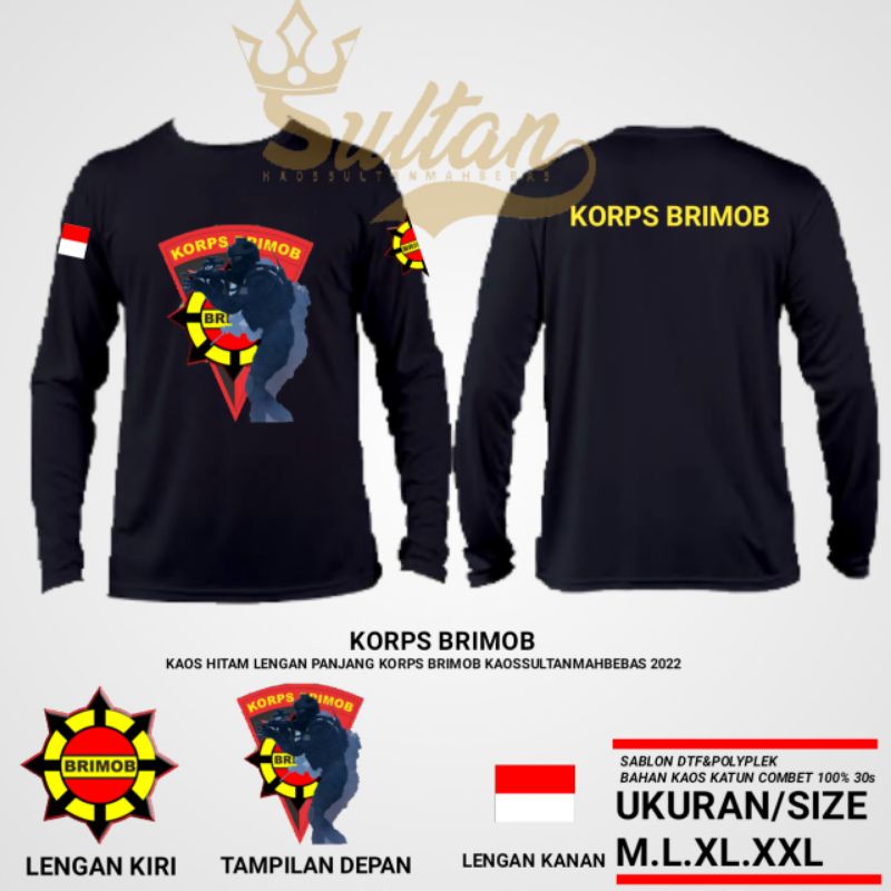 KAOS KORPS BRIMOB//BAJU KORPS BRIMOB//SERAGAM KORPS BRIMOB KEREN