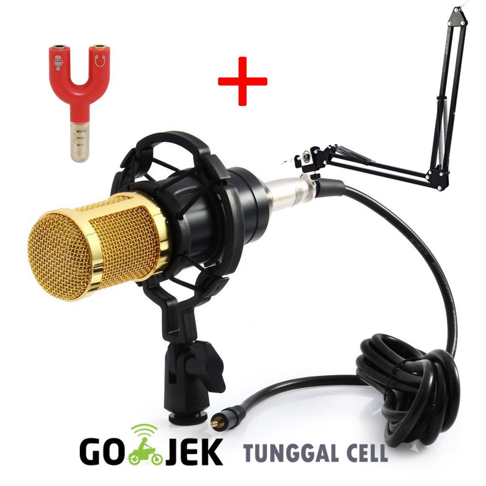 MIC BM800 MIKROFON BM 800 STAND KONDENSER STAND MIC YOUTUBE SMULE VLOG