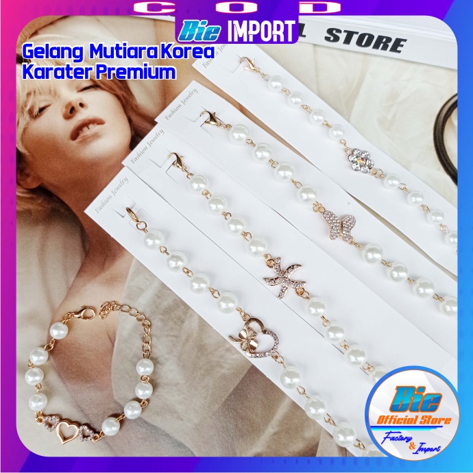 Gelang Mutiara Motif Korean Style Impor Best Seller