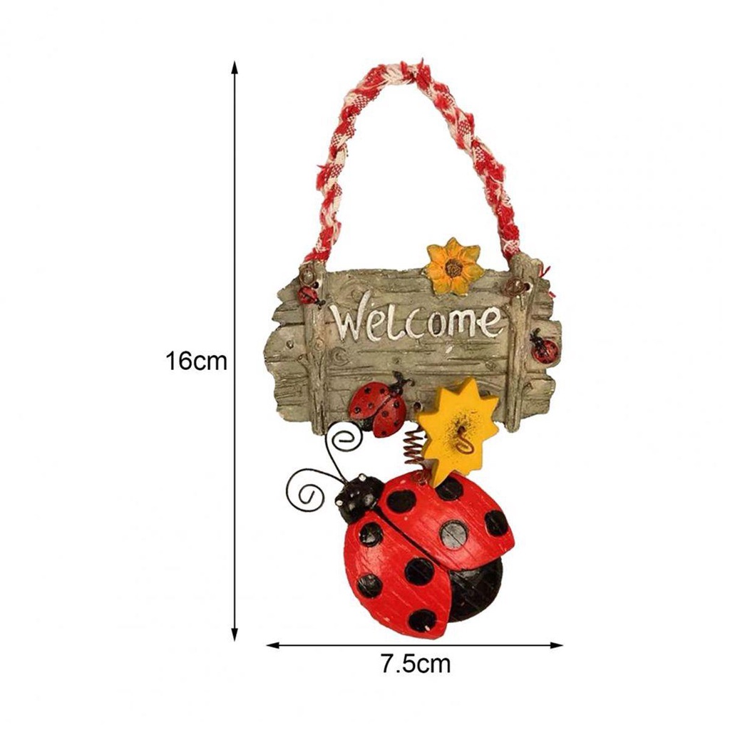 [Elegan] Doorplate Teras Adorable Spring Ladybug Decor