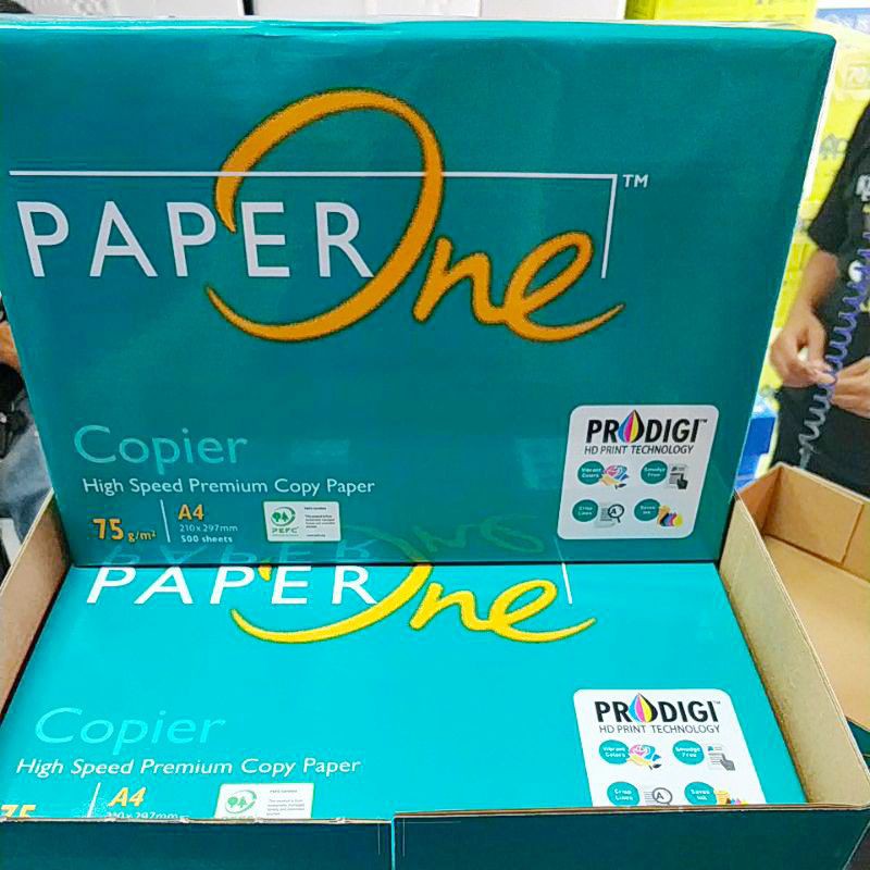 

Perlengkapan Kantor Kertas Paper Cetak Photocopy Printing A4 75 Gram Paper One Premium