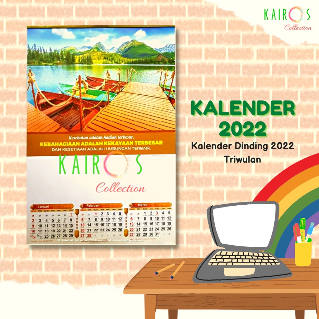 Kalender Tahun 2022 Dinding Triwulan