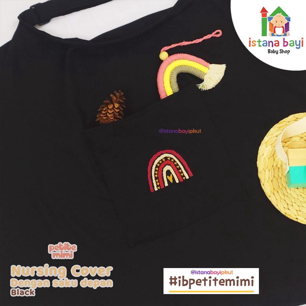 Petite Mimi Apron Rainbow Menyusui Polos - Apron Depan Reguler