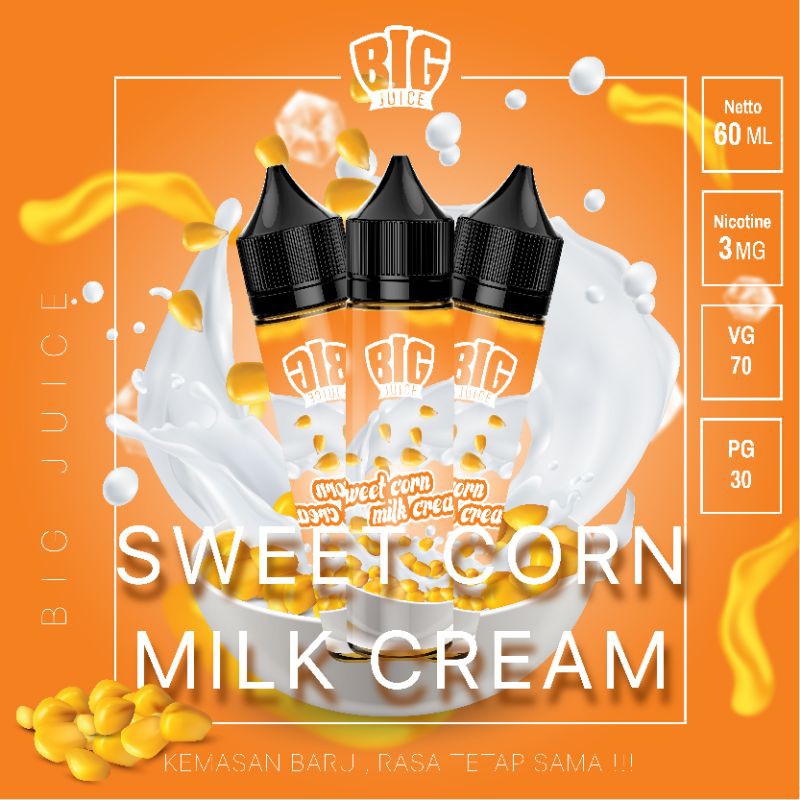 LIQUIDS FREEBASE NIC 3MG CUKAI SWEET CORN MILKCREAM 60ML