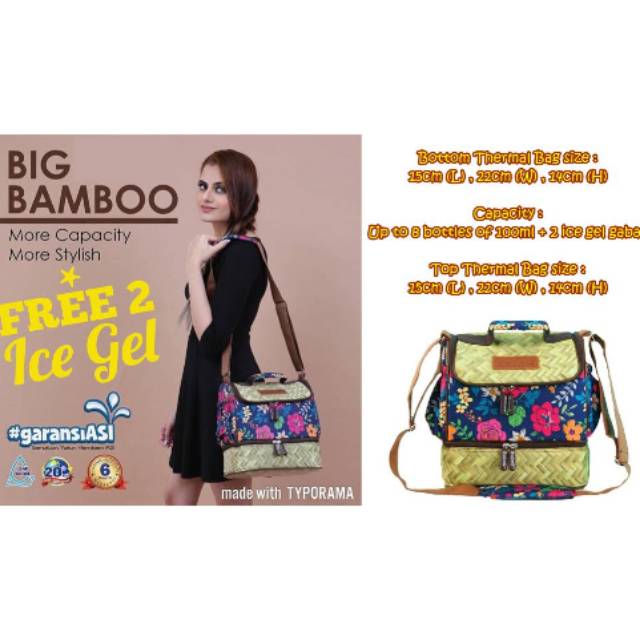 shopee baju couple Cooler bamboo/ sling Bag Gabag Big/ gabag gabag Bamboo