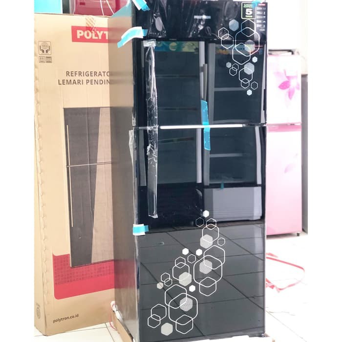 Kulkas Polytron PRM 21HHX Belleza Varia 2 Pintu Hitam 210 Liter