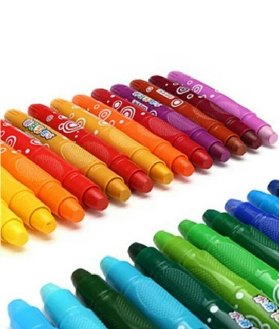 ESW Grasp Original Crayon Putar Rolling 48 Warna Tipe 603 Mata Besar Stik Besar