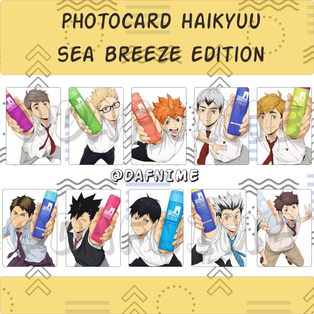 HAIKYUU SEA BREEZE EDITION PHOTOCARD ANIME