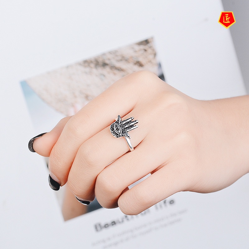 [Ready Stock]Retro Creative Lucky Eyes Palm Ring