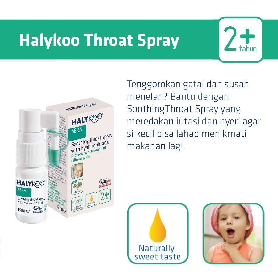 VITA64 HALYKOO THROAT SPRAY PEREDA NYERI TENGGOROKAN ANAK 15 ML exp 02/2024