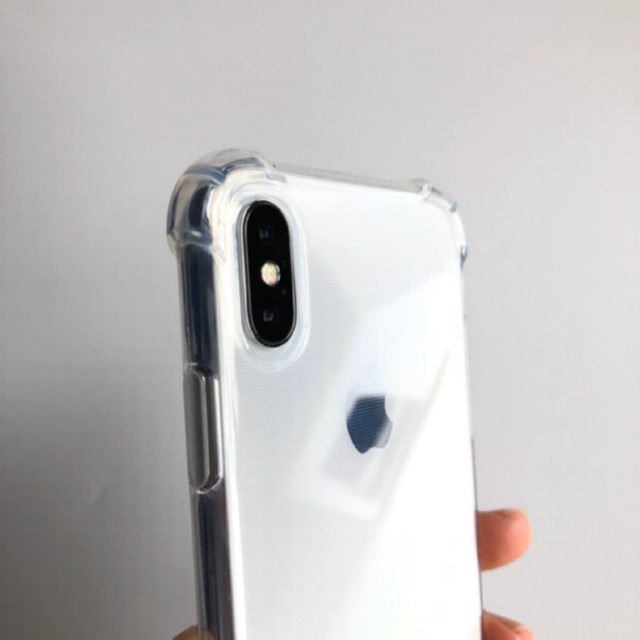 iPhone X XR XS Max Anticrack Clear Bening Hitam Bening Full Jelly Soft Case Casing Cover