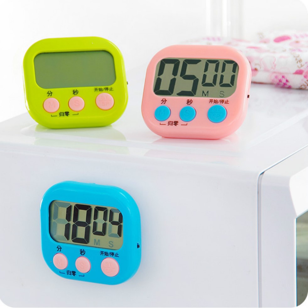 Digital Kitchen Timer Alarm Dapur Masak Clock Stopwatch jam digital