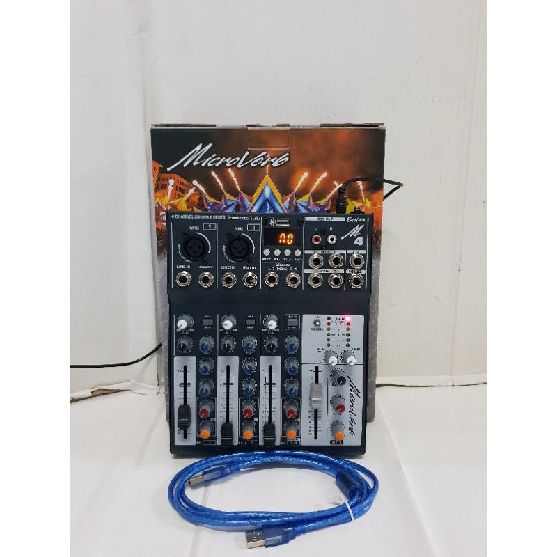 MIXER MICROVERB BEST4/BEST 4( 4CHANNEL )USB,MP3,BLUETOOTH-SOUNDCARD TO PC ORIGINAL PRODUCT