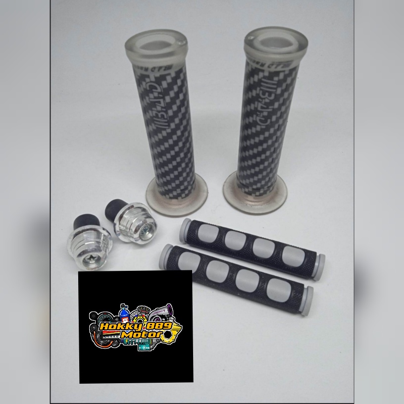 PAKET 3IN1 MURAH #GRIP KARBON+JALU STANG MINI+KARET HENDEL REM# UNIVERSAL SEMUA JENIS MOTOR