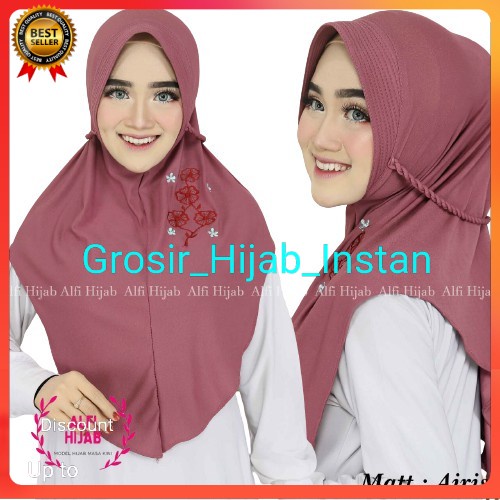 Jilbab Bergo Maryam Pet Tali Ulir Viral Dea Kombi Bordir/Hijab Harian Bergo Pet Tali Tambang Terbaru