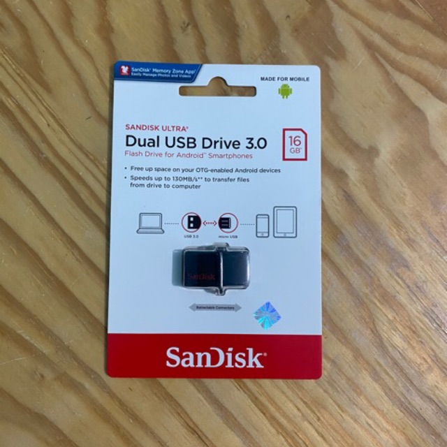 SanDisk OTG 16GB m3.0 USB 3.0 Ultra Dual USB Drive