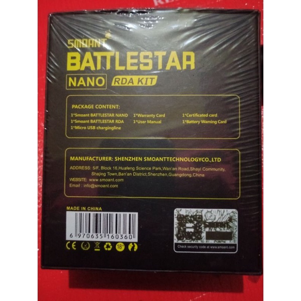 COD PULSER  LET BATTLESETAR NANO RDA KIT COD JAYA22