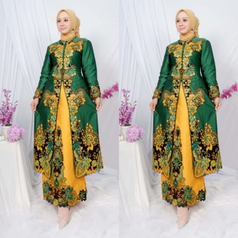 Kebaya Pesta Mewah | Set Rok Tunik Melayu | Set Kebaya Kipas Sapu Jagat | Tunik | Stelan Kebaya Wanita | Kebaya Kondangan | Set Kebaya Modern | Kebaya Seragaman Keluarga | Set Kebaya Busui Frendly Terbaru | Kebaya Tunik bordir Timbul