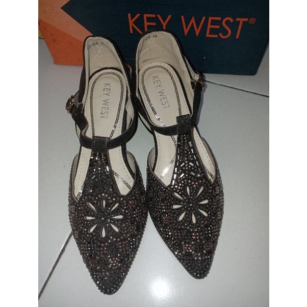 sandal pesta hitam KEY WEST(BACA DESKRIPSI)