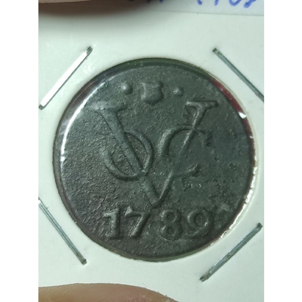 koin voc 1 duit 1789 shield utrecht