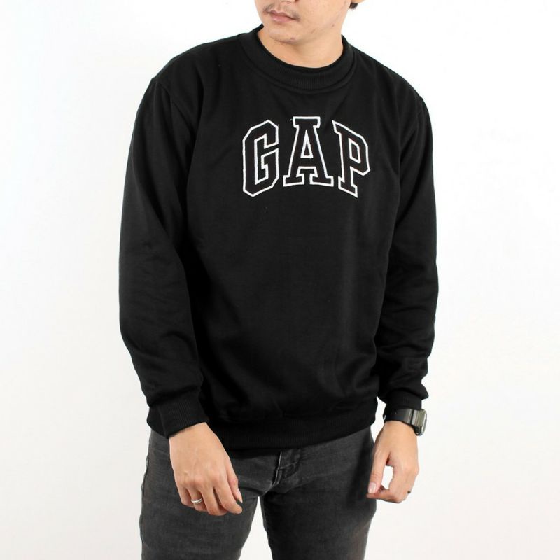 SWEATER CREWNECK GAP BORDIR/ CREWNECK GAP BORDIR/SWEATER OBLONG GAP BORDIR/ PRIA/WANITA/TERMURAH/COD