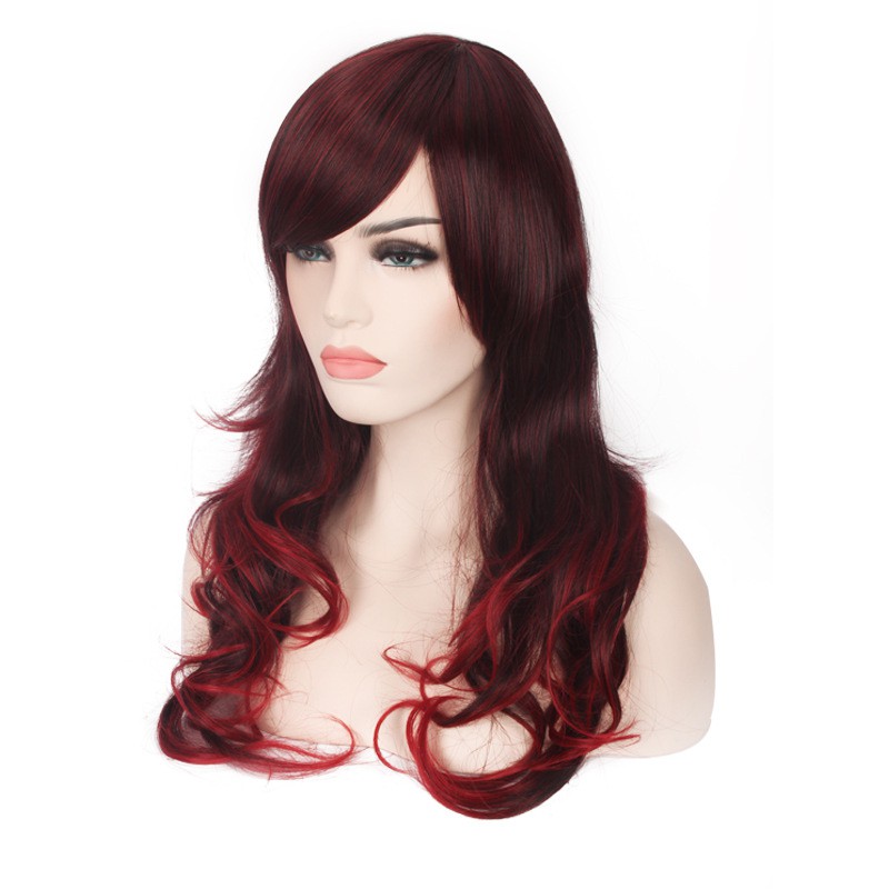 LOL-04 wig rambut palsu lolita cosplay harajuku daily two tone