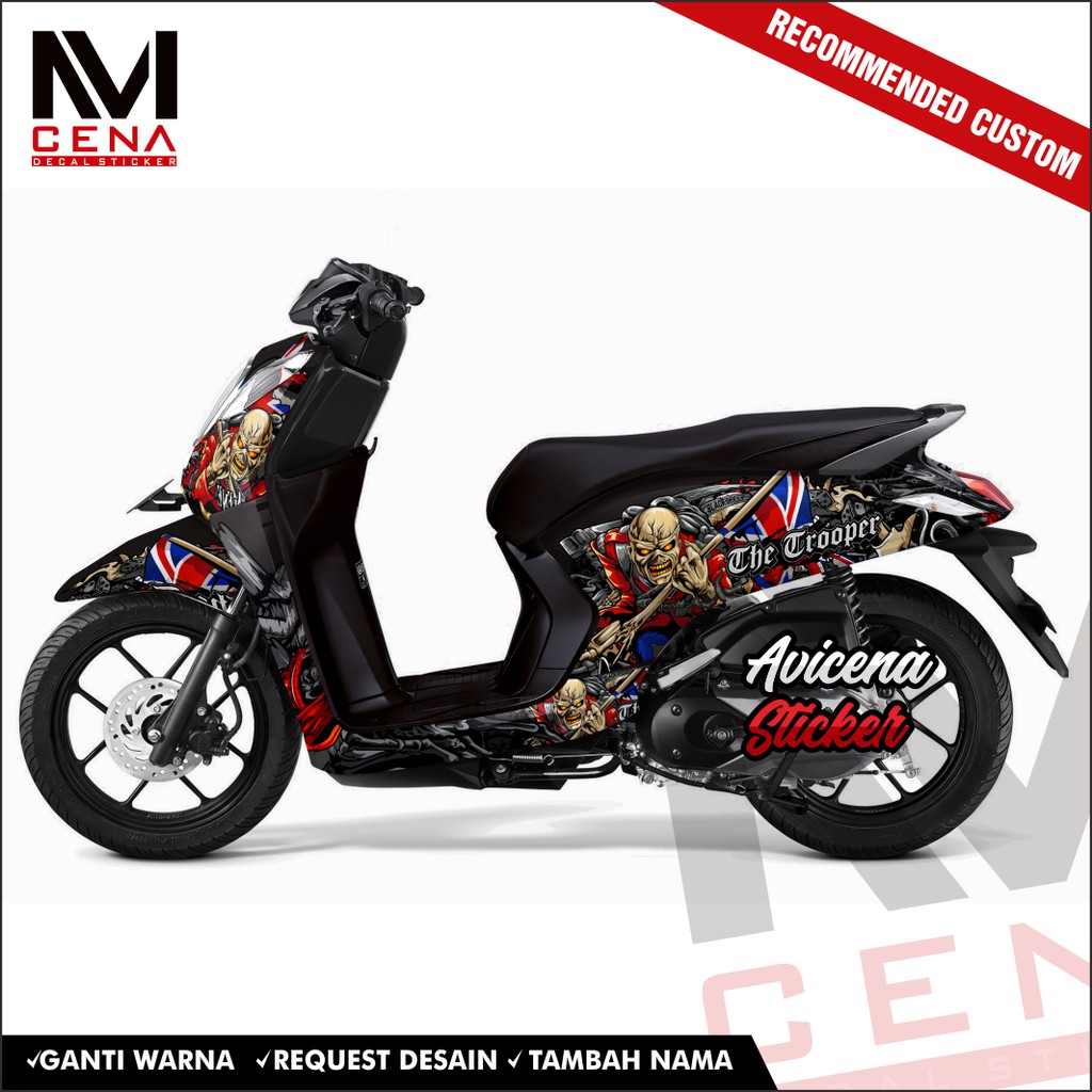 Sticker Decal Honda Genio Decal Sticker Genio Sticker Striping Decal Genio Full Body Skull