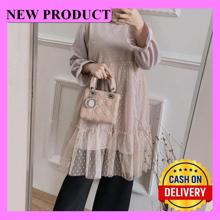 Baju Long Dress Tunik Wanita_Tunik Jumbo Terbaru 2021/Baju Tunik Kemej Atasan Wanita Muslim Origina