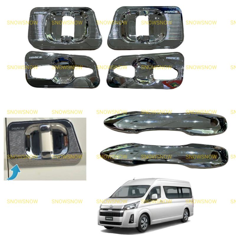 Paket Outer Handle Cover Toyota Hiace 2020 2021 Chrome