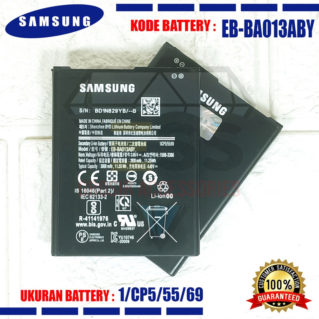 Baterai Battery Original SAMSUNG Galaxy A01 Core &amp; A01Core &amp; A013F &amp; A013G &amp; SM-A013F &amp; SM-A013G &amp; M01 CORE &amp; SM-M013F &amp; M01CORE &amp; SM-M013G &amp; M013F &amp; M013G Kode Batre EB-BA013ABY