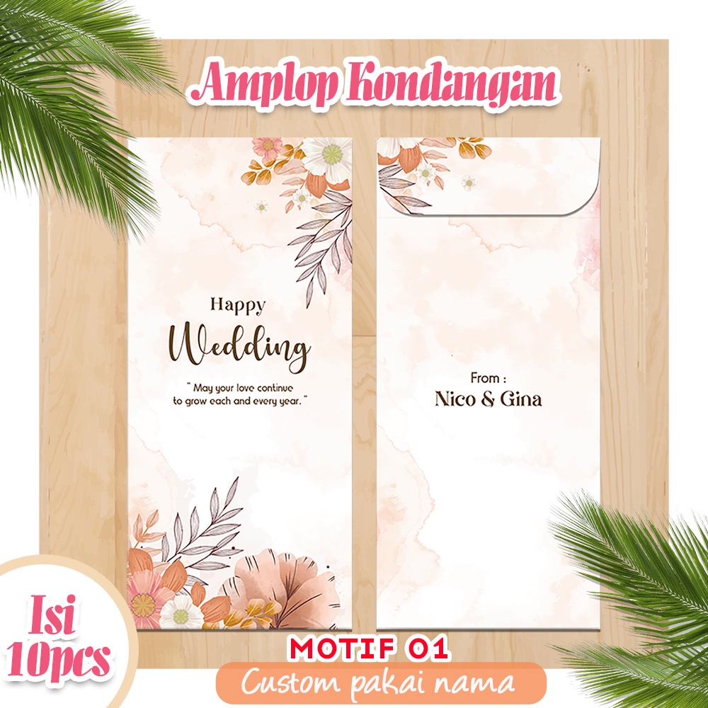 

amplop kondangan custom pakai nama