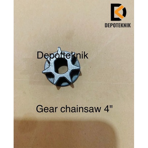 Gir gear chainsaw cordless baterai panjang 4 inch for bull xenon  universal smua merk - depoteknik
