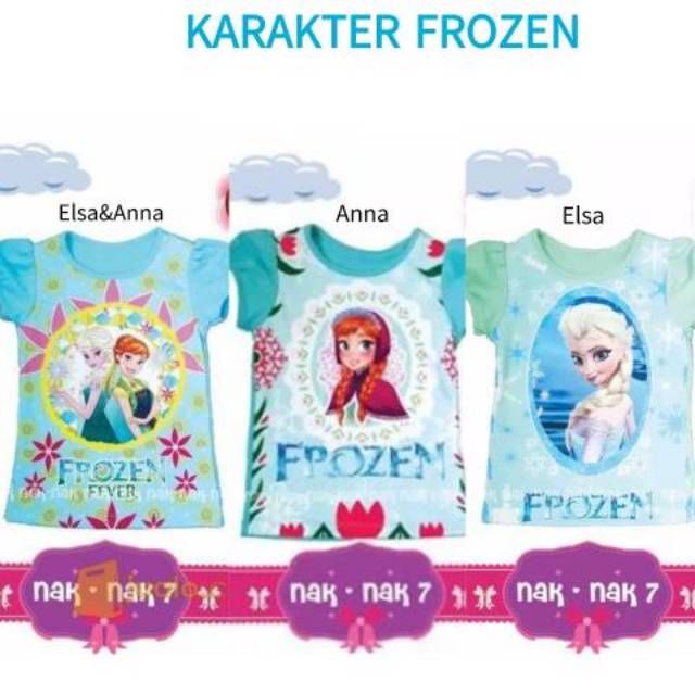 Baju anak perempuan elsa /kaos anak perempuan frozen