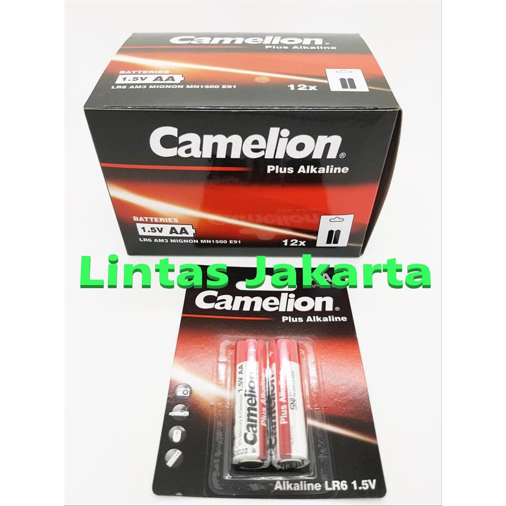 Baterai / Battery Alkaline Type AA Merk Camelion ( Isi 2 buah )