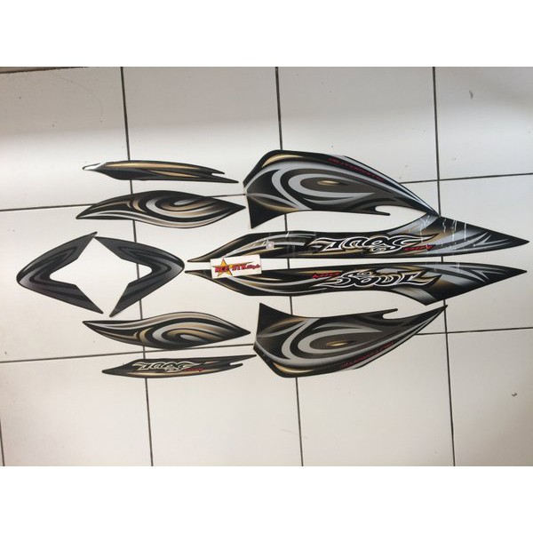 Stiker striping Mio Soul 2008 hitam.