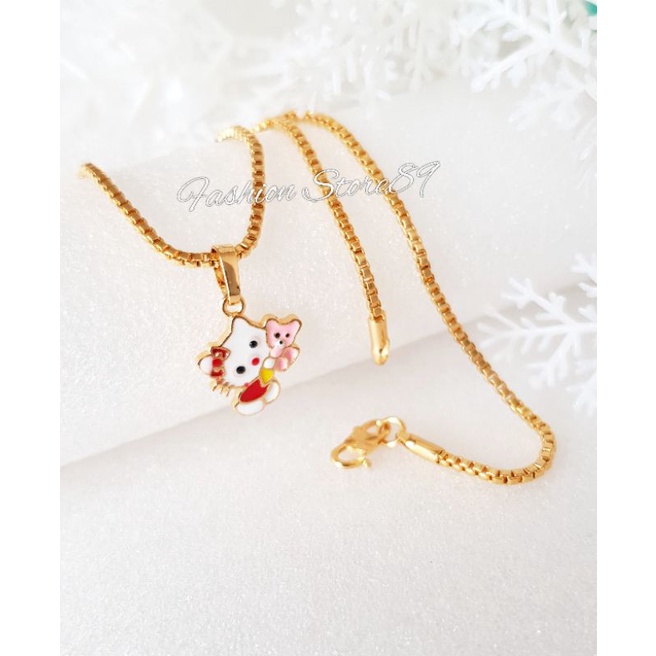 New Kalung Anak Kitten impor perhiasan yaxiya Lapis emas Kalung anak Kitty