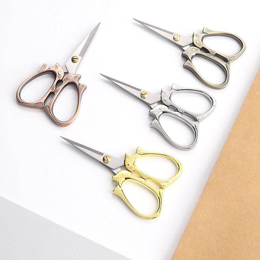 [Elegan] Gunting Kreatif Praktis Kerajinan Tangan DIY Untuk Kantor, Rumah Memotong Kertas, Tusuk Jarum Retro Tailor Tools