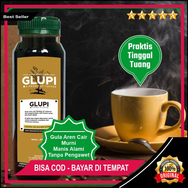 

DAVEGA STORE - GULA ENAU CAIR ASLI | CAMPURAN KOPI INSTANT ORGANIC PALM SUGAR | GLUPI