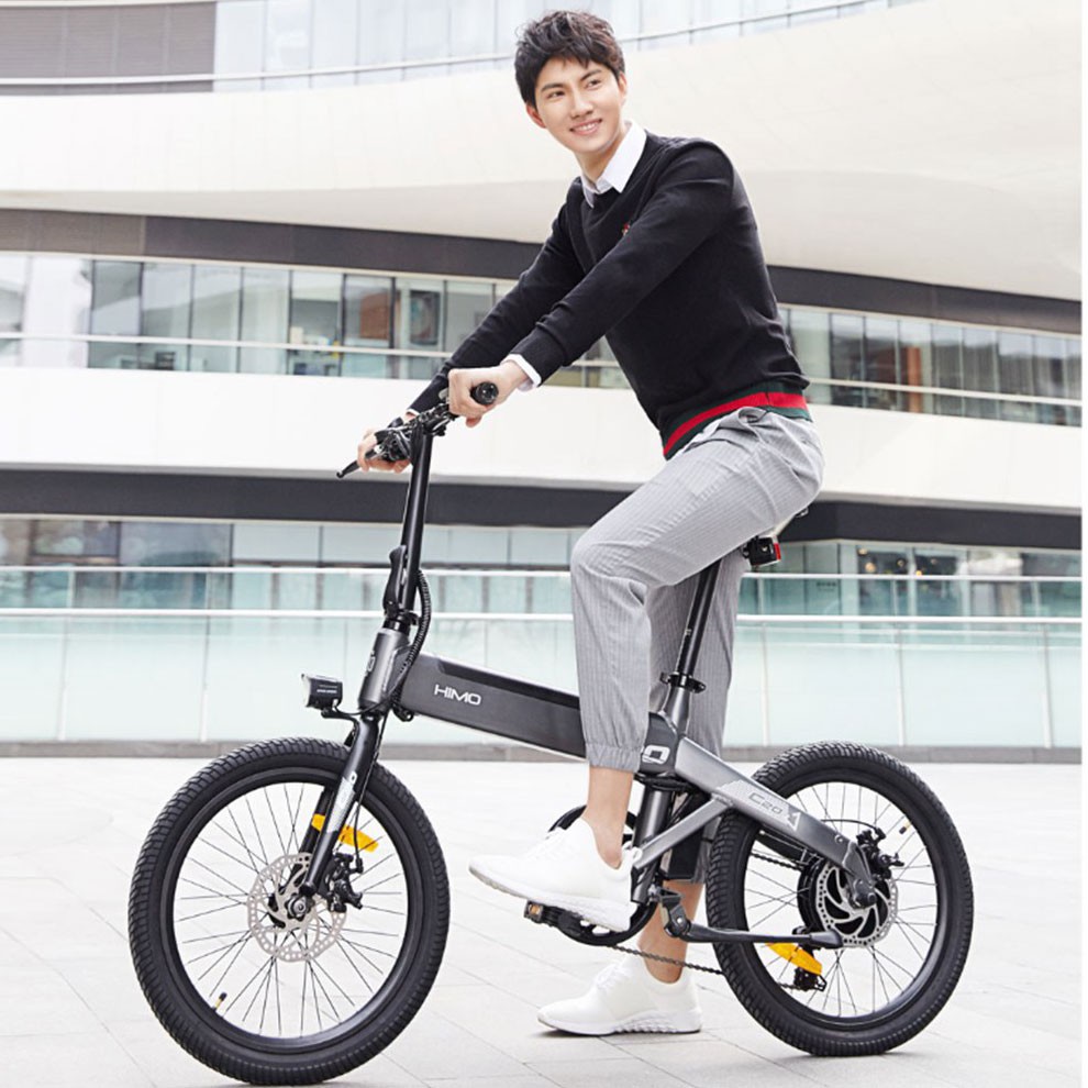 (FREE ONGKIR) Xiaomi HIMO C20 Sepeda Elektrik Smart Moped Bicycle 250W 80KM - Black